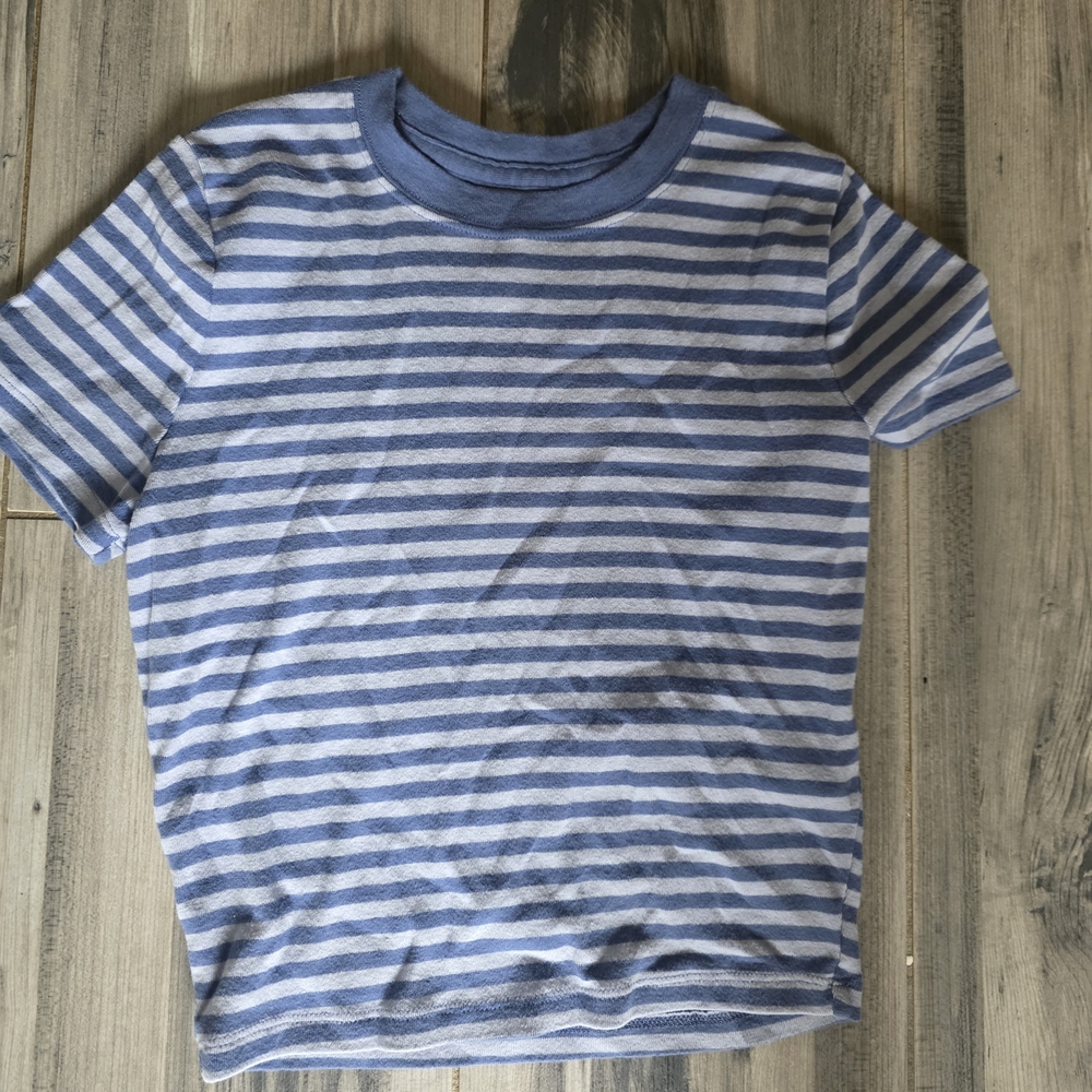 Hollister Blue and White Striped Tee